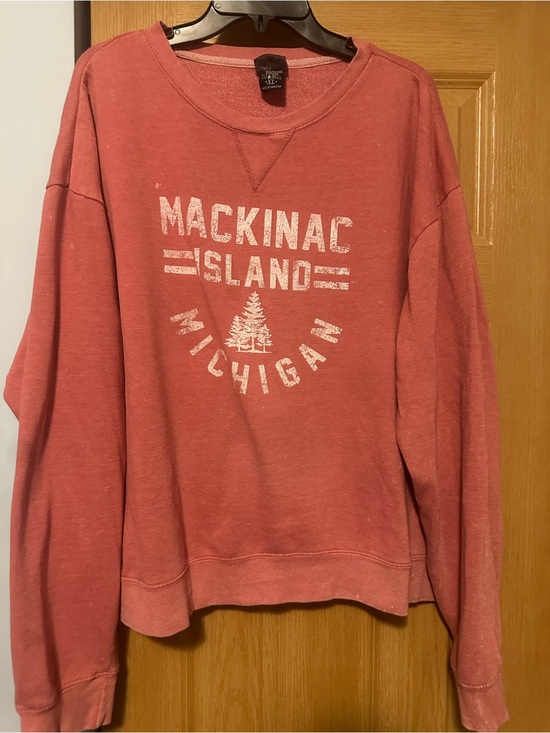 Salt Creek Tops - Mackinac Island Michigan Vintage-Style Rose Sweatshirt